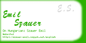 emil szauer business card